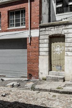 Bad areas and old buildings in Cape Town South Africa.