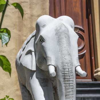 African elephant, figurine, replica or statue from Cape Town, South Africa.