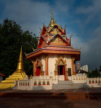 Penang, Malaysia -- March 7, 2016. Photo of the the Thai Temple of the Reclining Buddha, located in Penang, Malaysia.