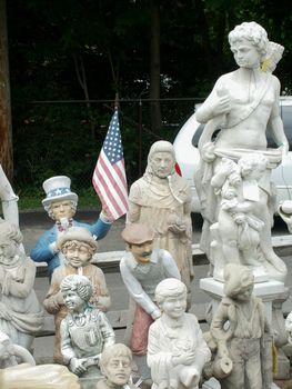 American old stone sculptures