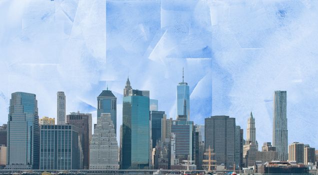 Modern art. Manhattan view.