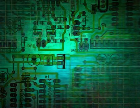 Abstract painting. Motherboard