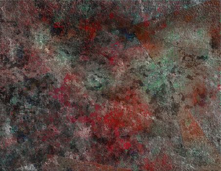 Muted colors abstract composition. 3D rendering