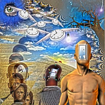 Human, time and mind elements