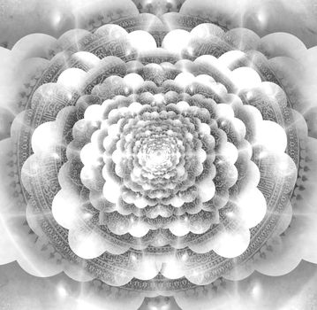 Mandala and multi-layered spaces.