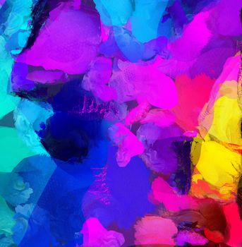 Colorful Abstract Painting. 3D rendering