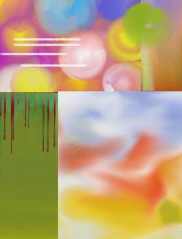 Abstract painting in vivid colors