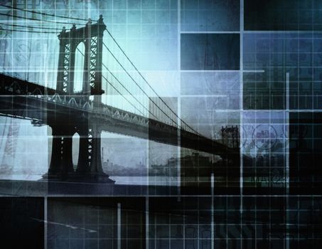 Modern Art. New York City Bridge