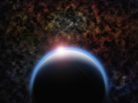 Black Planet and Sun Eclipse