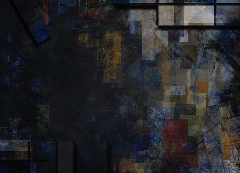 Dark colors abstract geometric background