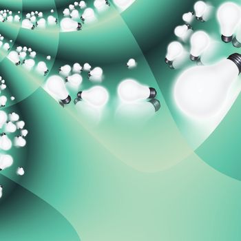 Idea Light Bulbs Abstract Fractal Composition
