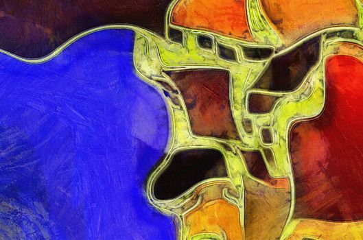 Rectauglar and square-ish lines and shape. Mondrian style.