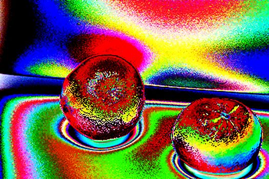 Colorful psychedelic balls. 3D rendering