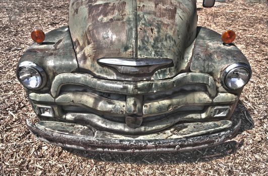 Old car. HDR. 3D rendering