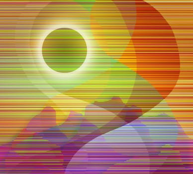 Abstract composed of many lines