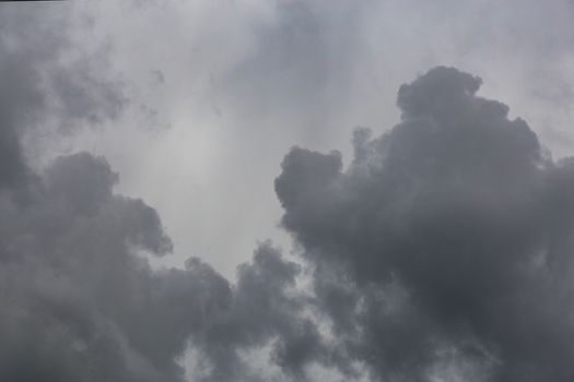 gray incoming storm clouds closeup backdrop, captured with telephoto lens