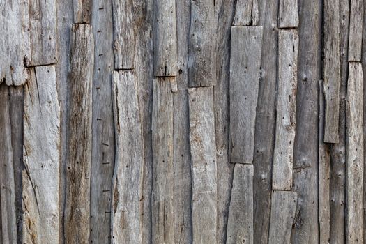 gray messy wooden planks wall suface texture and background.