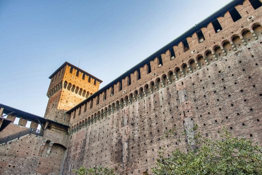 The Sforza Castle - Castello Sforzesco in Milan, Italy.