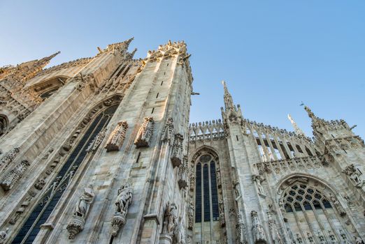 Milan, Italy. Amazing view of Milano Duomo, the Cathedral at sunset.