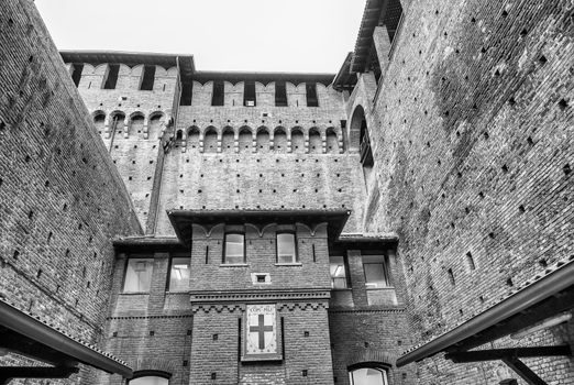 The Sforza Castle - Castello Sforzesco in Milan, Italy.