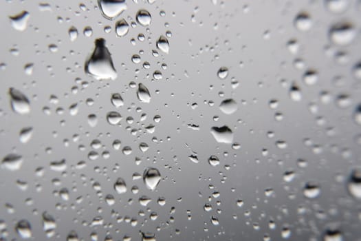 Drops of rain on the window, shallow dof