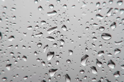 Drops of rain on the window, shallow dof