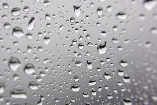 Drops of rain on the window, shallow dof