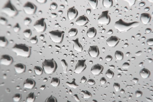 Drops of rain on the window, shallow dof