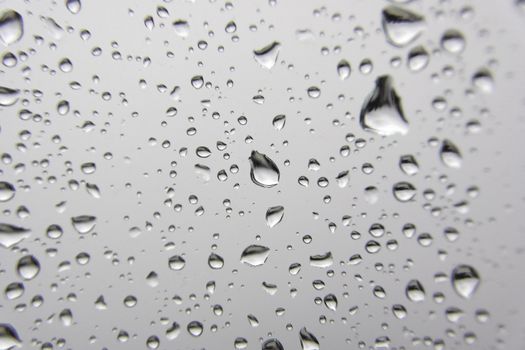 Drops of rain on the window, shallow dof