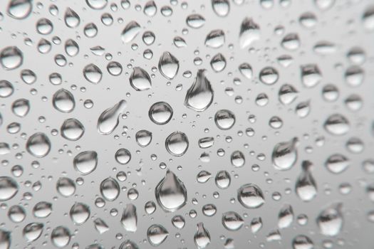 Drops of rain on the window, shallow dof