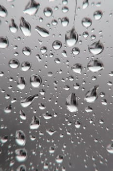 Drops of rain on the window, shallow dof