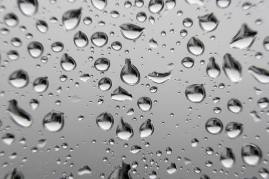 Drops of rain on the window, shallow dof