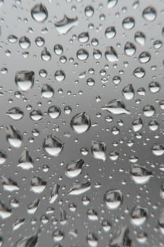 Drops of rain on the window, shallow dof