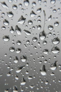 Drops of rain on the window, shallow dof