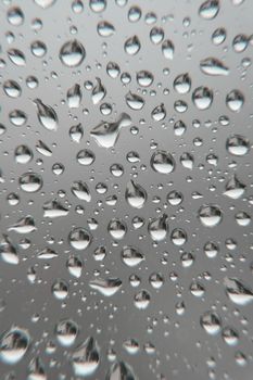 Drops of rain on the window, shallow dof