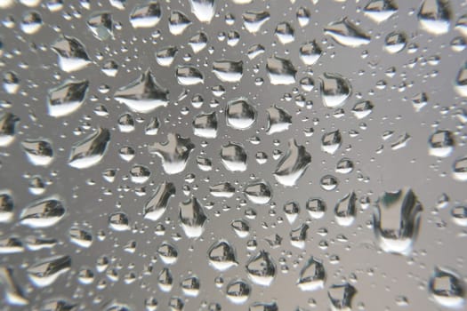 Drops of rain on the window, shallow dof