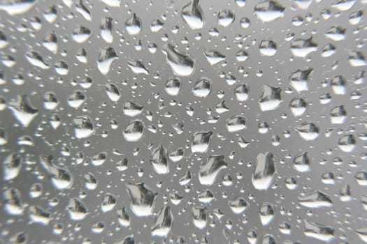 Drops of rain on the window, shallow dof