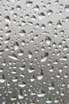 Drops of rain on the window, shallow dof