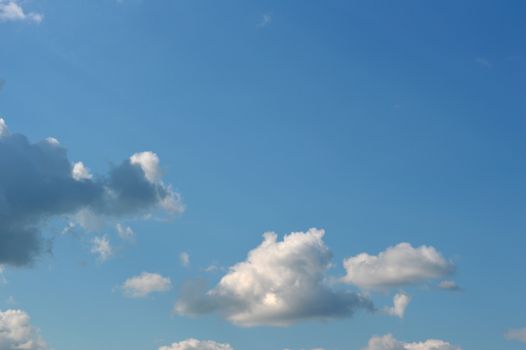 Beautiful summer sky with clouds, air nature