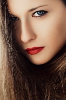 Chic beauty portrait of a woman with classy makeup look and perfect skin, brunette girl with long healthy brown hair, female model posing for luxury cosmetics or luxe skincare brands