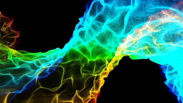 color canvas smoke, abstract 3d particle illustration