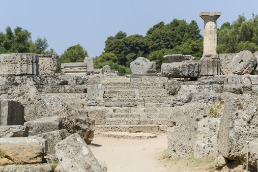 The archaeological site of ancient Olympia in Greece, birthplace of the olympic games - UNESCO world heritage site