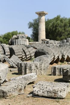 The archaeological site of ancient Olympia in Greece, birthplace of the olympic games - UNESCO world heritage site