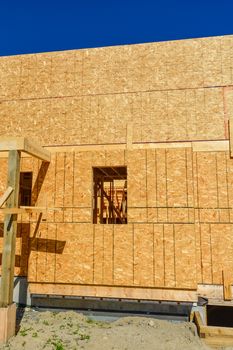 Low rise residential building under construcation on sunny day