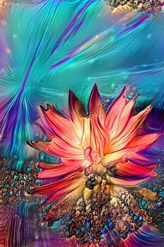 Beautiful Lotus Flower Abstraction