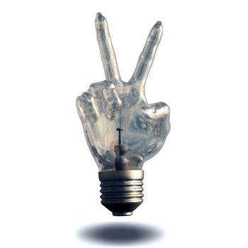 Peace Sign Light Bulb