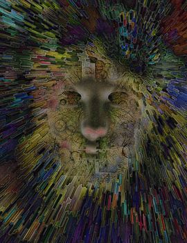 Mythical Face Abstract