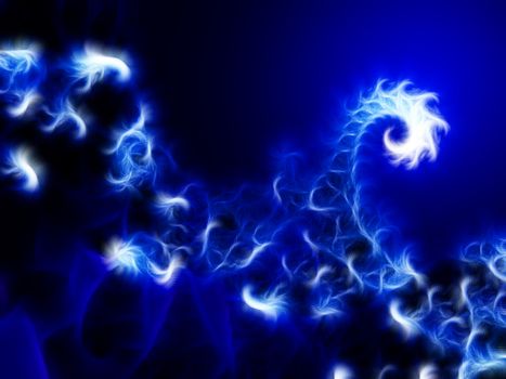 Abstract fractal waves or neon light