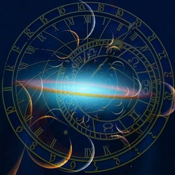 Astronomical Clock. Planets and Galaxies