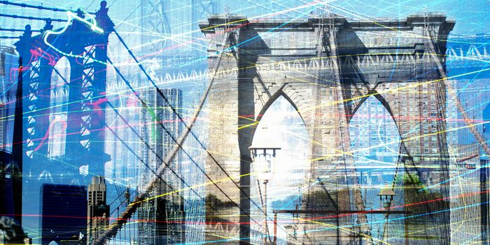 New York bridges. 3D rendering